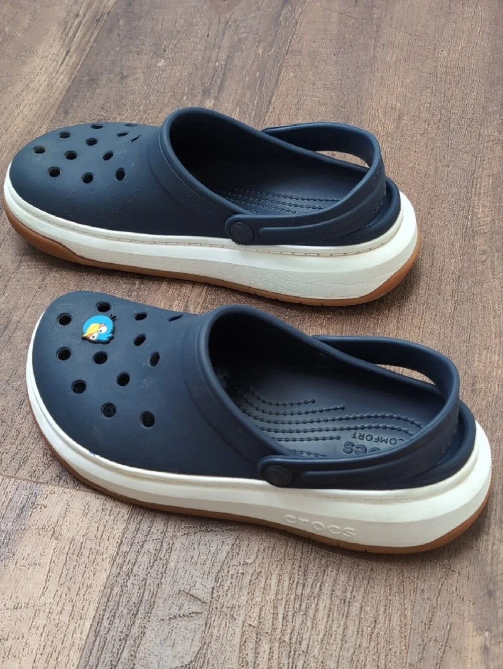 CROCS Adult Navy and White Clog Sandals Size Men's 8